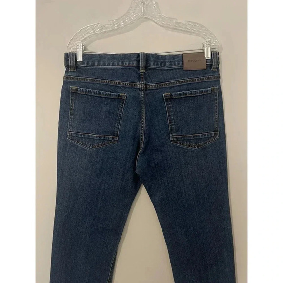 Prana Jeans Men’s Size 33x28 Blue Straight Fit Organic Cotton Stretch 5 Pocket - Picture 7 of 12